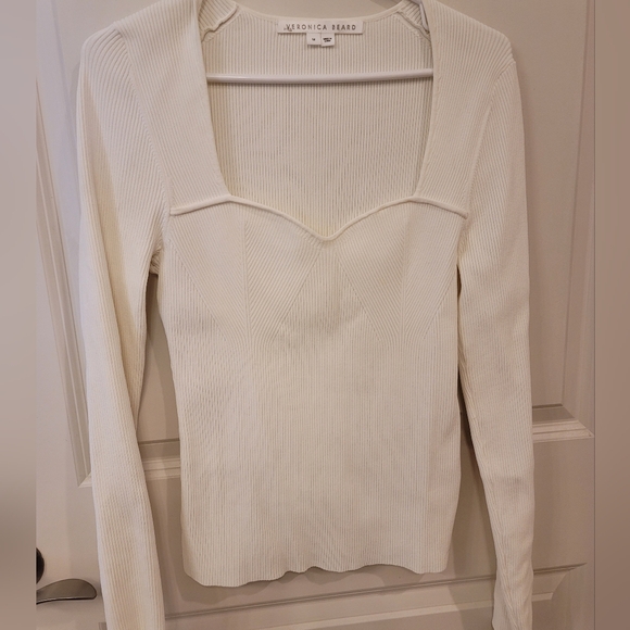 Veronica Beard Gladys Ribbed Pullover - M - Picture 2 of 8